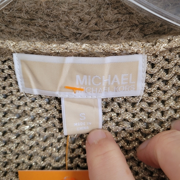 Michael Kors Two-Tone Cardigan Sweater - Picture 6 of 8